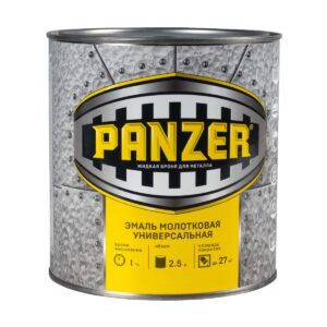 Грунт-эмаль по ржавчине универс. молотковая "PANZERI" коричневая 2,5л 219790