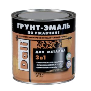 Грунт-эмаль по ржавчине "DALI" 3 в 1 серый графит 0,75л Рогнеда 232348