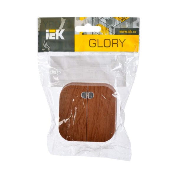 Выкл. открыт. уст. "Glory" 2-х кл., с индикатором, 10А, Дуб 237445 — изображение 2