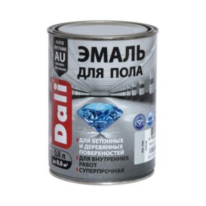 Эмаль для пола DALI серая 0,8кг РОГНЕДА