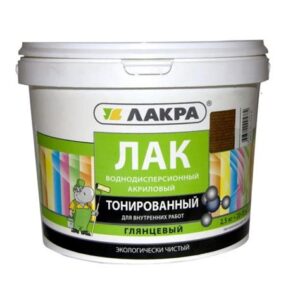 Лак в/д тонированный ДУБ 2,5кг ЛАКРА