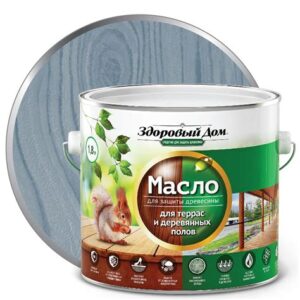 Масло для террас ЛАКРА СЕРО-ГОЛУБОЕ 1,8л "Здоровый дом" 824
