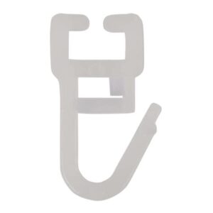 Крючок пласт для метал карниза  прозрачн,белый ЛЕ-ГРАНД (уп 10шт)