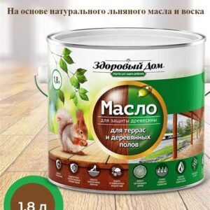 Масло для террас ЛАКРА  БЕСЦВЕТНОЕ 1,8л "Здоровый дом" 812