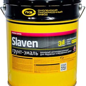 Грунт -эмаль "Slaven" быстро сохн.антикор светло-серый 0,5кг