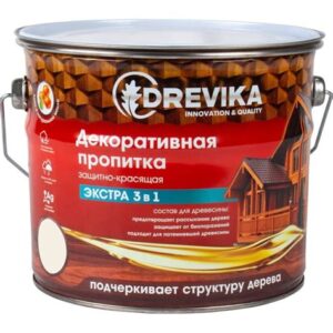 Пропитка декор."ЭКСТРА" 3в1 МАХАГОН 3л "DREVIKA" 255394