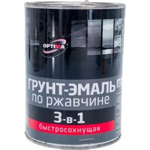 Грунт-эмаль быстросохн. "Optima" 3 в 1белая 0,8кг