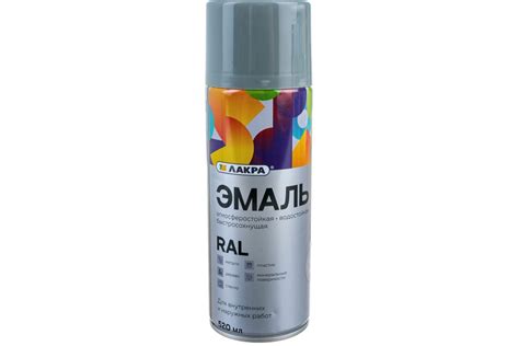 Эмаль аэрозоль ЛАКРА RAL Светло-серая 7004, 11894