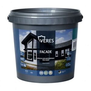 Краска акрил.для дерев.фасадов ГОЛУБОЙ ТУМАН 0,9л "VERES" 256909