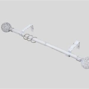 Карниз ков. раздвижной d16-19мм 1,6-3м 1-но рядный ажур  белый 38951