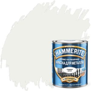 Краска Хаммерайт по ржавчине ,белая глянцевая RAL 9003 2л 20862 61472