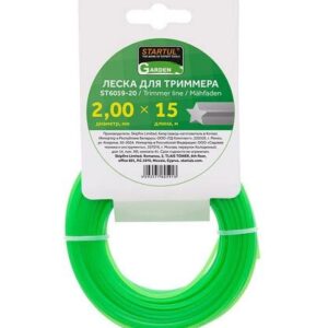 Леска ф 2.4мм х15м звездочка STARTUL GARDEN 6059-27