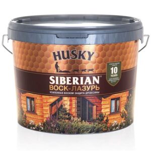 Эко-Лазурь для дерева полуматовая белая HUSKY SIBERIAN 0,9л 13458 DEKART 25166