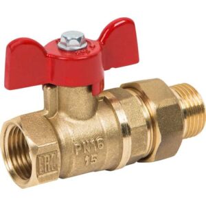 Кран шаровый со сгоном 1/2"бабочка   1171