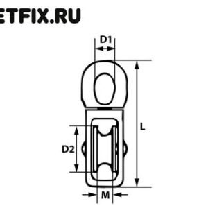 Блок одинарный металл М5 15мм 521414