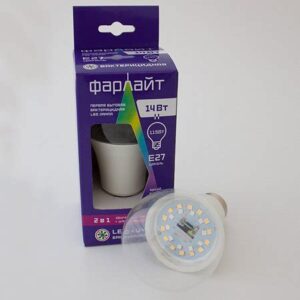 Лампа эл. ФАРЛАЙТ LED-А65-14W/4K/UV-A  Е27 антибактер. 057913