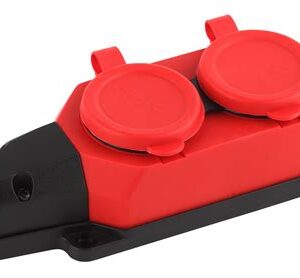 Колодка удл. Era K-2е RED 2гн евро IP44