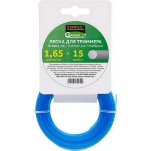 Леска ф 1.65мм х15м кругл. сеч. STARTUL GARDEN 6053-16