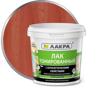 Лак в/д тонированный РЯБИНА 0,9кг ЛАКРА