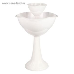 Клумба пластиковая 2 яруса диам.25-55см. шир.87см на высокой ножке( в ассорт.)