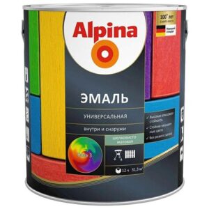 Эмаль алкидная универсальная шелковисто-матовая  2,5л база 1 ALPINA