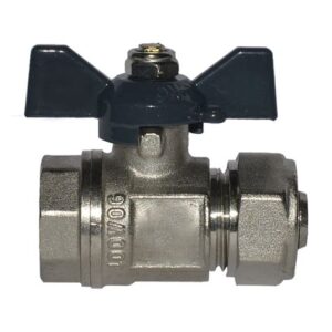 Кран шаровый 20х3/4" Цанга-ВР, бабочка
