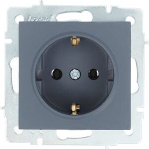 Евророзетка графит Lezard VESNA 3488-122B 66771