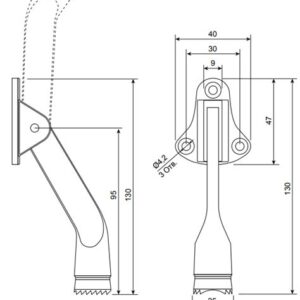 Упор дверной Apecs DS-0007-BR 15389***