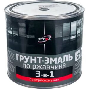 Грунт-эмаль быстросохн. "Optima" 3 в 1черная 1,7кг