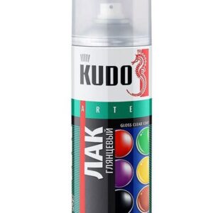 Лак аэрозоль акриловый глянцевый 520мл "KUDO" KU-9002