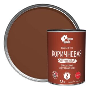 Эмаль алкидная ПФ-115 коричневый 0,8 кг МОККЕ 6016 3928