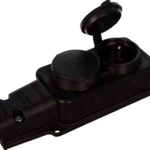 Колодка BEMIS ВК1-1402-2612/3612 2гнезда кауч. 220В с з/к 16А черная