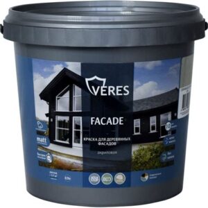 Краска акрил.для дерев.фасадов СЛОНОВАЯ КОСТЬ 0,9л "VERES" 256915