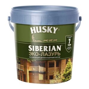 Эко-Лазурь для дерева полуматовая белая HUSKY SIBERIAN 2,5л 13459 DEKART 25192