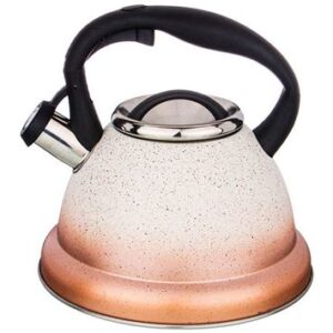 Чайник 2.8л нерж со свистком бакелит./ручка беж. мрамор DANIKS M-009W  296807