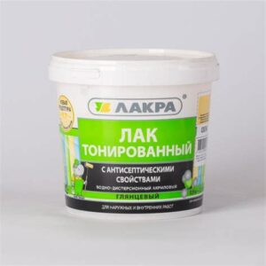 Лак в/д тонированный СОСНА 0,9кг ЛАКРА