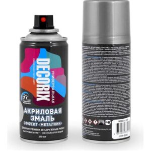Аэрозольная эмаль"металлик"  DECORIX 210,серебро 011103 Dekart