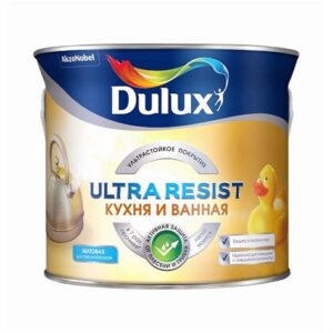 Краска DULUX ULTRA RESIST Кухня и ванная, мат. 0,9л БАЗ ВС. 54920