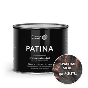 Эмаль Elcon Patina термостойкая красная медь  0,2кг 461416