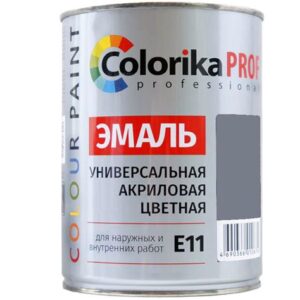 Эмаль "Colorika Prof"акриловая универсальная серая 0,9л Е-11 10491