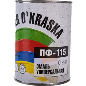 Эмаль алкидная ПФ-115 серый 0,9кг МОККЕ