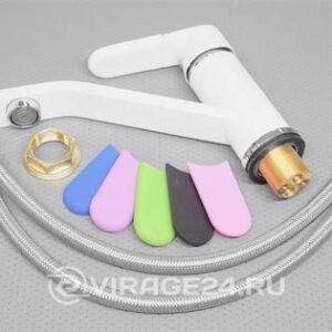 Смеситель д/кухни с гайкой белый Е5408-8 139116