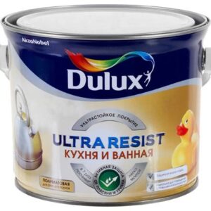 Краска DULUX ULTRA RESIST  Кухня и Ванная, полумат 2,25л БАЗ ВС 16390 17571