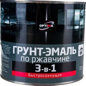 Грунт-эмаль быстросохн. "Optima" 3 в 1белая 1,7кг