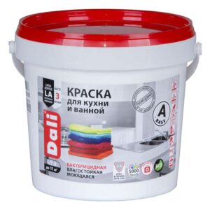 Краска латек DALI для кухни и ванной влаг биозащитная 0,9 л. РОГНЕДА