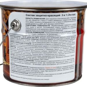 Пропитка декор."ЭКСТРА" 3в1 БЕЛЫЙ 3л "DREVIKA" 255370