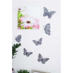 Стикер RoomDecor CBA 1401 (мерцающие бабочки - черные)