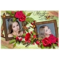 Фоторамка на 2 фотки, 36х21см ЛЮБОВЬ  520-465
