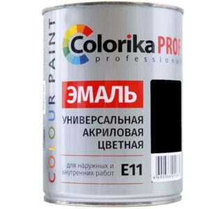 Эмаль "Colorika Prof"акриловая универсальная черная  0,9л Е-11 10493