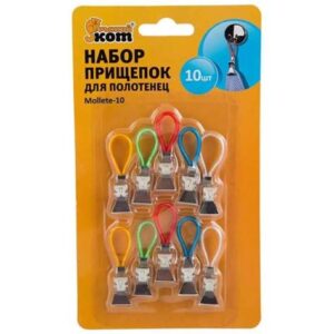 Прищепки  набор 10шт "РЫЖИЙ КОТ" 227428